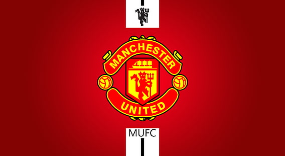 Манчестър Юнайтед, футбол, футболни клубове, спорт, спорт, червено, дяволи, лого, HD тапет HD wallpaper