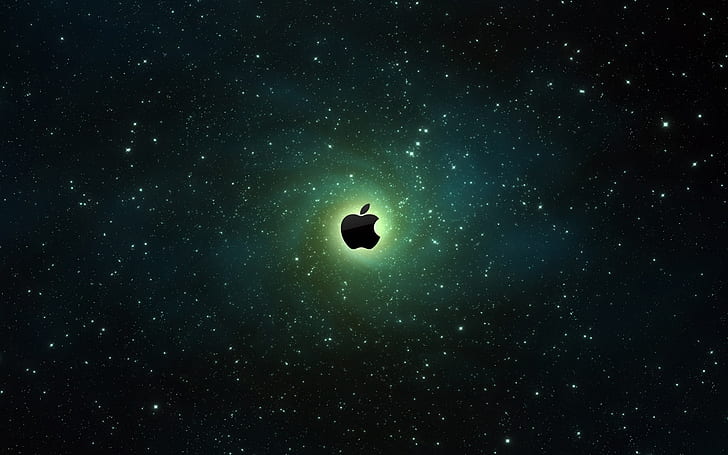 Apple Vortex, logo galaxy apple, Fond d'écran HD