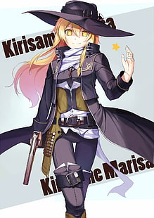 Kirisam Marisa anime character illustration, anime, anime girls, Touhou, Kirisame Marisa, HD wallpaper HD wallpaper
