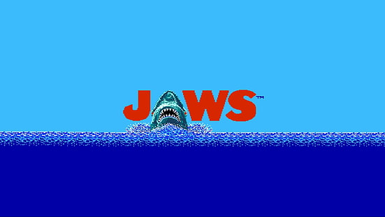 Jaws, pixels, shark, movies, HD wallpaper HD wallpaper
