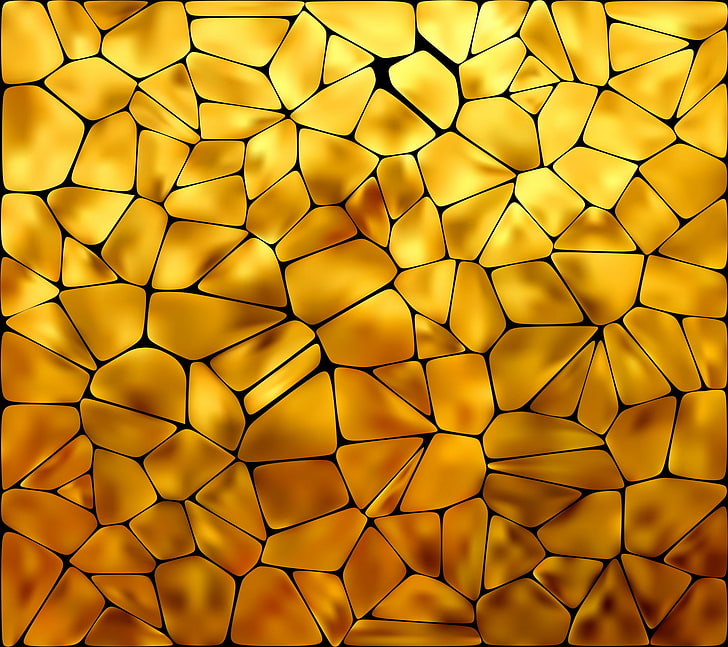 yellow digital wallpaper, background, gold, abstract, golden, HD wallpaper