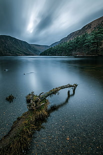 green leaf trees beside black water near brown mountains under gray sky, upper lake, wicklow, ireland, upper lake, wicklow, ireland, Upper lake, Glendalough, Wicklow, Ireland, Landscape photography, green leaf, trees, black water, brown, mountains, calm, print, nature, reflection, lake, orange  trees, mysterious, photography, fuji, sky, water, winter, outdoors, natural, photo, tranquil, canvas  prints, landscape, sunset, skyline, yellow, european, depth, outdoor, landscapes, outside, fujifilm, rocks, fine art, photograph, scenery, beautiful, travel, forest, peaceful, view, xpro2, green, clouds, europe, mountain, scenics, HD wallpaper HD wallpaper