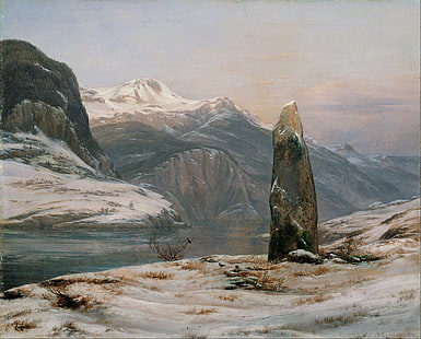 Arte classica, arte classica, J. C. Dahl, Johan Christian Dahl, montagne, Sfondo HD HD wallpaper