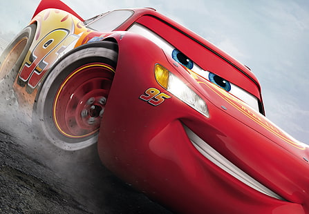 Графика на Disney Cars Lightning McQueen, Lightning McQueen, Cars 3, Animations, 4K, 2017, HD тапет HD wallpaper