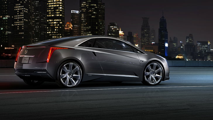 Cadillac Converj, hybrid, concept, luxury cars, Cadillac, ELR, silver, side, HD wallpaper