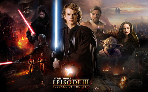 วอลล์เปเปอร์ Star Wars Episode II Revenge of the Sith, Star Wars, Darth Vader, Iodine, lightsaber, clones, master, Obi-WAN Kenobi, Anakin Skywalker, Padmé Amidala, Padme Amidala, Count Dooku, Joda, Count Duku, Darth Sidious ตอน 3, Palpatin, วิหารเจได, การแก้แค้นของ Sith, Palpatine, วอลล์เปเปอร์ HD HD wallpaper