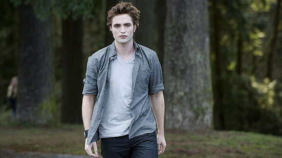 Film, Saga Zmierzch: Księżyc w nowiu, Edward Cullen, Robert Pattinson, Zmierzch, Tapety HD HD wallpaper