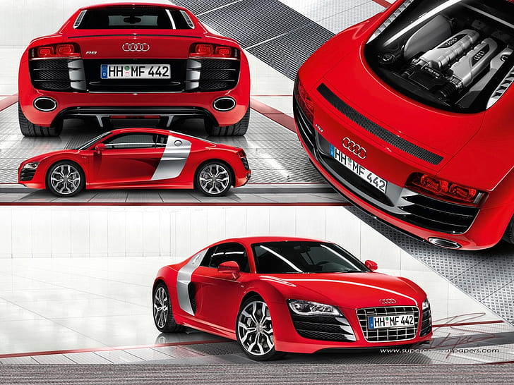 Autos rápidos alemanes r8 Audi HD Art, rápido, alemán, motor central, dos plazas, Fondo de pantalla HD