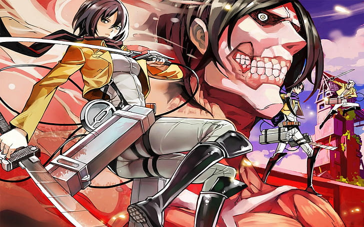 Attack on Titan Anime HD, dessin animé / bande dessinée, anime, sur, attaque, titan, Fond d'écran HD