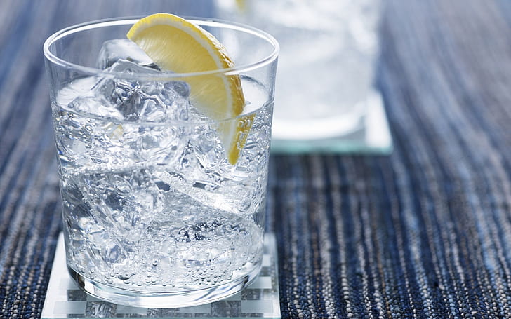 Cocktail Gin and Tonic, cocktail, lemon, tonic, HD wallpaper