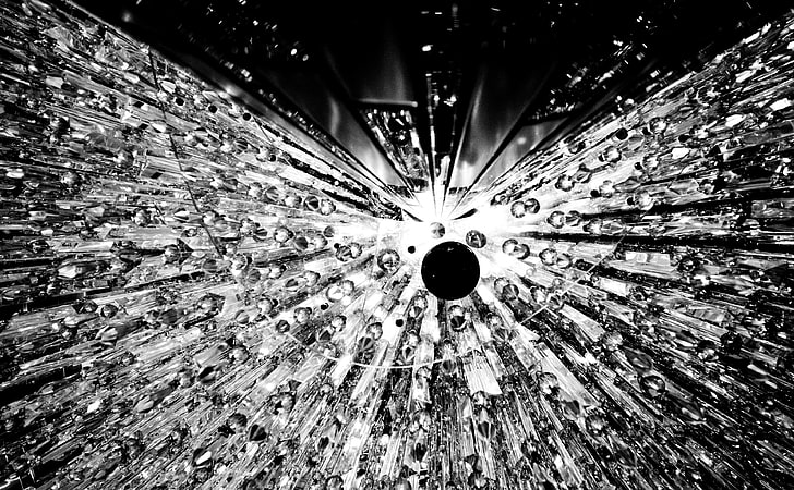 Heavy Crystal, grayscale photo of glass, Black and White, Lighting, Nevada, HD  wallpaper | Wallpaperbetter