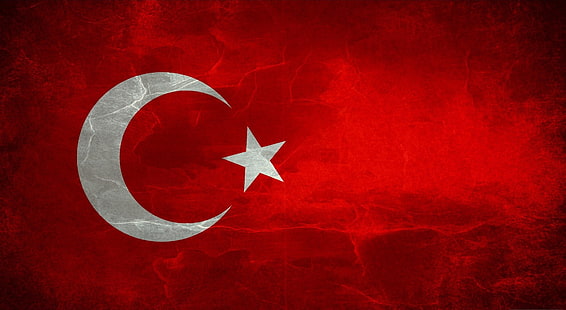 Флаг Турции цифровые обои, Турция, флаг, HD обои HD wallpaper