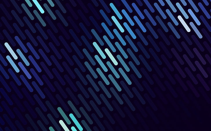 abstract, blue, dots, lines, pattern, HD wallpaper