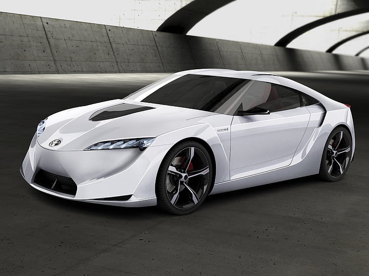 Toyota FT-HS concept white car, Toyota, Concept, White, Car, HD wallpaper