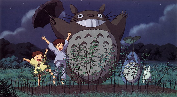 Filme, Meu Vizinho Totoro, Mei Kusakabe, Mini Totoro (Meu Vizinho Totoro), Satsuki Kusakabe, Totoro (Meu Vizinho Totoro), HD papel de parede HD wallpaper