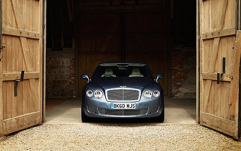 Bentley Continental Flying Spur Front, серый автомобиль Chrysller, Bentley Flying Spur, HD обои HD wallpaper