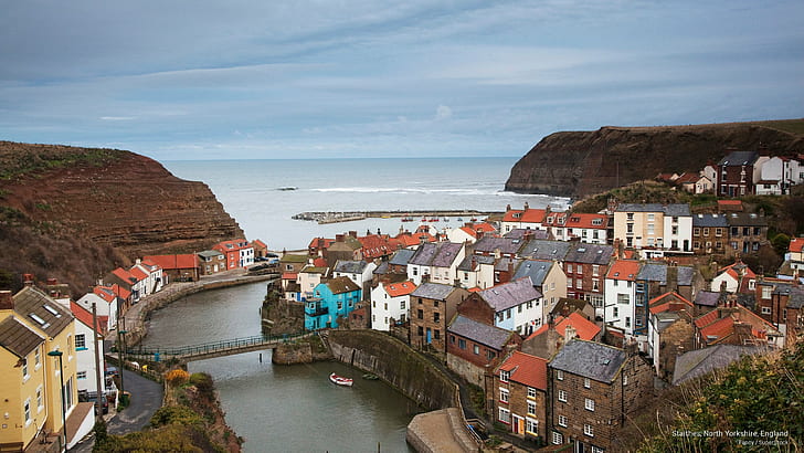 Staithes, North Yorkshire, England, Europe, HD wallpaper