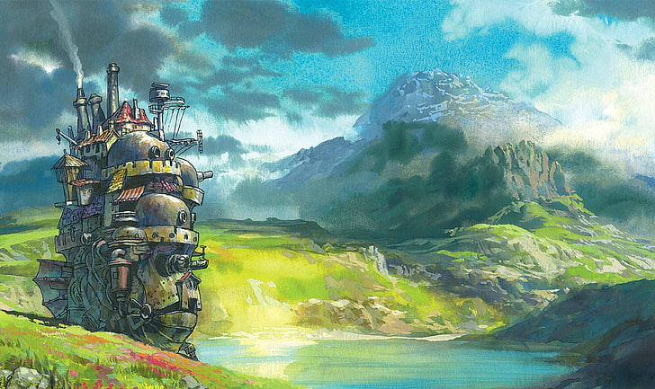 sztuka fantasy, grafika, Studio Ghibli, Ruchomy zamek Hauru, anime, Tapety HD