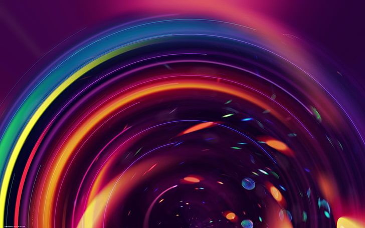 abstrak, penuh warna, seni digital, ungu, Wallpaper HD