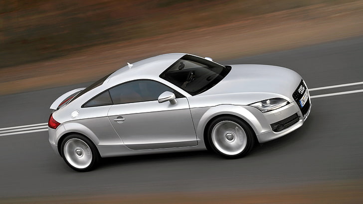 Audi, Audi TT, кола, превозно средство, сребърни автомобили, HD тапет