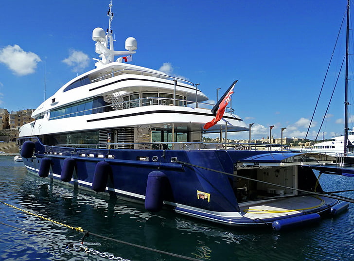 bateau, nuage, luxe, bateau, superyacht, yacht, Fond d'écran HD