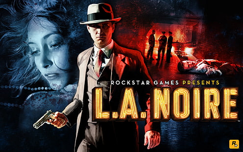 LA Noire HD, l.a noire-affisch, videospel, la, noire, HD tapet HD wallpaper