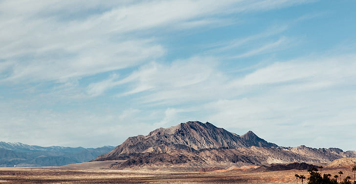 Landschaft, Berge, Wüste, Palmen, Hügel, HD-Hintergrundbild