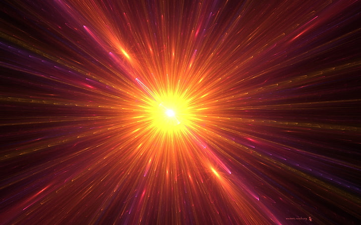 illustration de rayons de lumière rouge, soleil, lumière, rayons, frappant, Fond d'écran HD