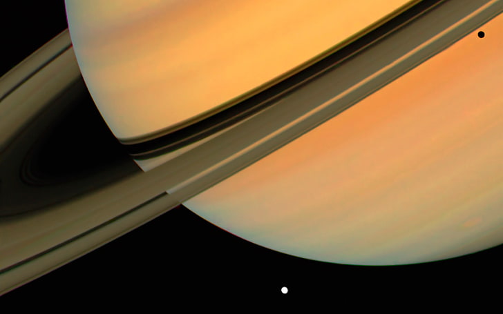 Saturnus, cincin planet, ruang, Tata Surya, seni digital, Wallpaper HD