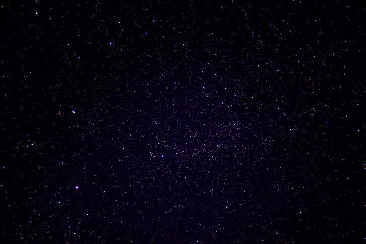 紫の星、星空、星、宇宙、バイオレット、 HDデスクトップの壁紙