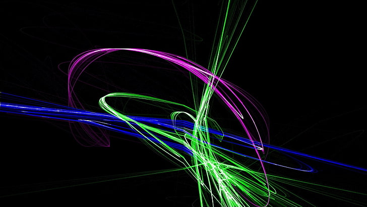 green, pink, and blue light illustration, Abstract, Cool, HD wallpaper