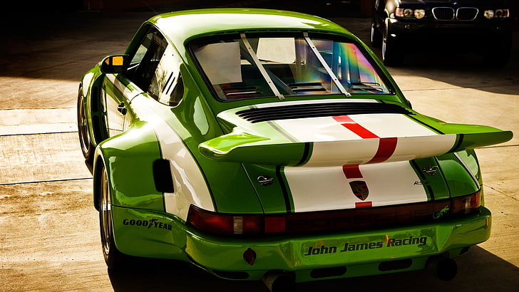 car, Porsche, green cars, HD wallpaper