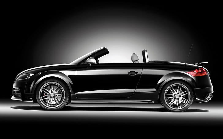 Audi TT RS Roadster 2009 lado preto, audi tt, audi tt rs, HD papel de parede