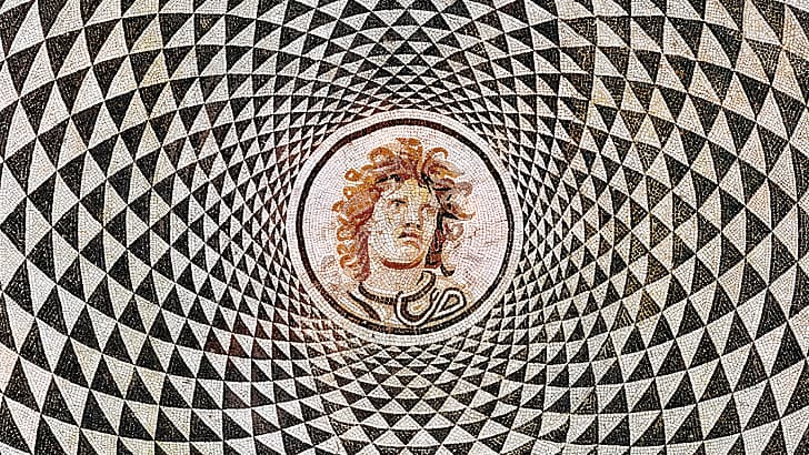 Rome, mosaic, Medusa, classic art, HD wallpaper