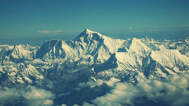 جبال الألب ، الجبال ، السماء ، الطبيعة، خلفية HD