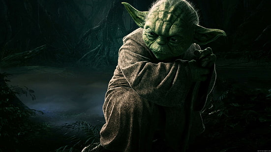 Yoda from star wars, master yoda starwars, movie, star wars, yoda, HD wallpaper HD wallpaper