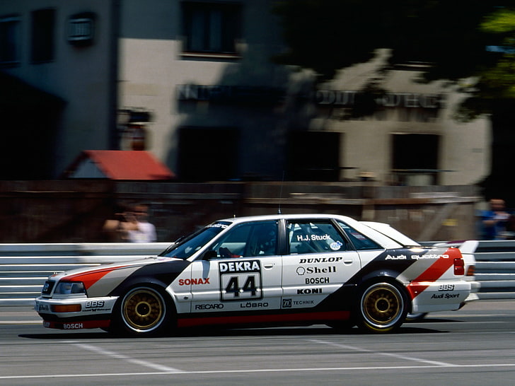 1990, audi, car, classic, dtm, quattro, race, HD wallpaper