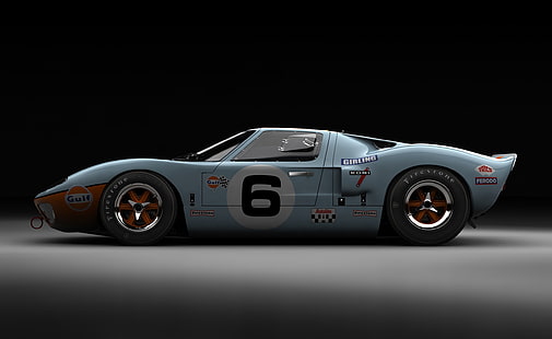 ฟอร์ด GT40 Le Mans 1969, รถเก๋งสีน้ำเงิน, มอเตอร์, รถคลาสสิก, ม็อง, ฟอร์ด, 1969, GT40, วอลล์เปเปอร์ HD HD wallpaper