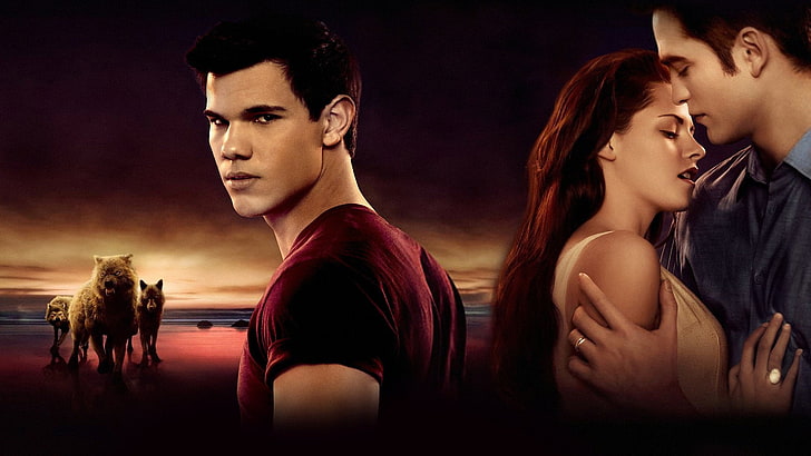 Movie, The Twilight Saga: Breaking Dawn - Part 1, Bella Swan, Edward Cullen, Jacob Black, Kristen Stewart, Robert Pattinson, Taylor Lautner, HD wallpaper