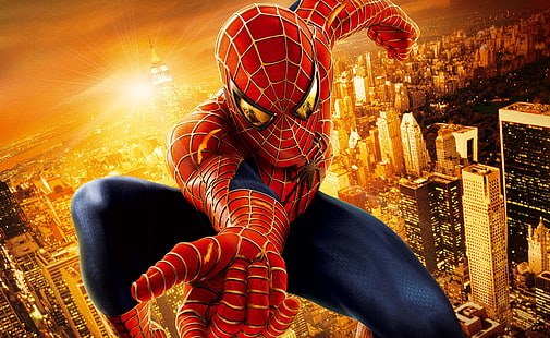 Человек-паук, Spider-Man 2 цифровые обои, Фильмы, Человек-паук, Супергерой, Человек-паук, Marvel Comics, HD обои HD wallpaper