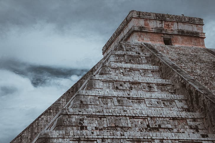 ピラミッド、チチェンイツァ、メキシコ、 HDデスクトップの壁紙