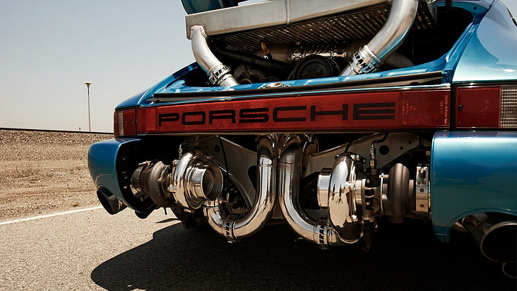 blau Porsche Sportwagen, Porsche, Auto, Motor, Motoren, Rückansicht, Porsche 911, HD-Hintergrundbild