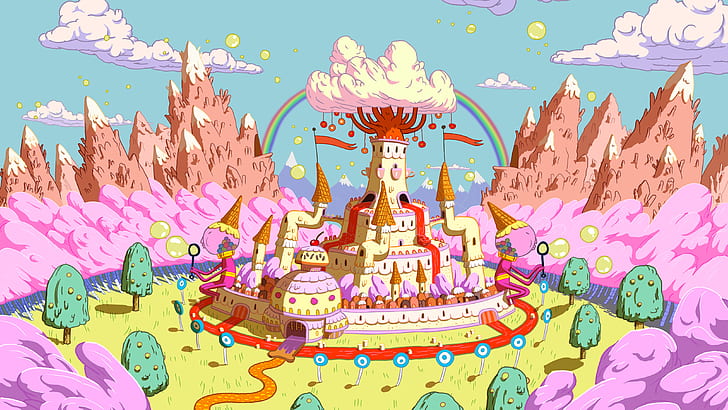 Adventure Time Castle HD, cartoon/comic, castle, adventure, time, HD wallpaper