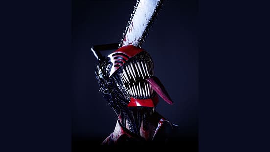 Denji (Chainsaw Man), Chainsaw Man, realistisch, dunkel, Teufel, Anime, Manga, HD-Hintergrundbild HD wallpaper
