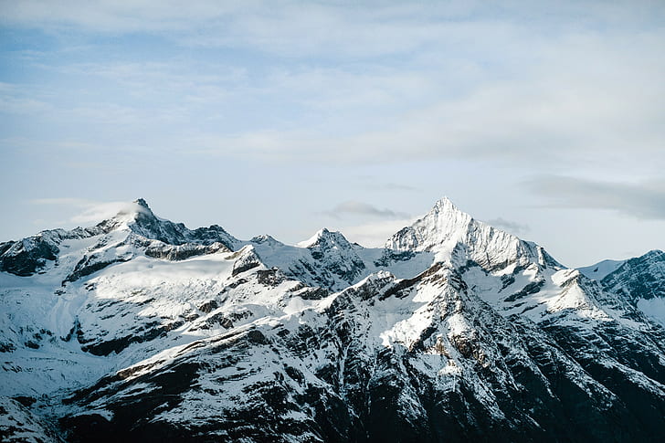 горы, снег, природа, HD обои