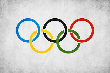 الشعار الرسمي الأولمبي ، الخاتم ، العلم ، الألعاب الأولمبية، خلفية HD HD wallpaper