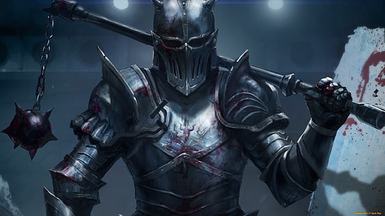 рыцари обои, воин, доспехи, рыцарь, кровь, HD обои HD wallpaper