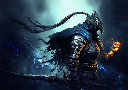 Artorias, Artorias the Abysswalker, Dark Souls, rycerz, fantasy art, grafika gier wideo, Tapety HD HD wallpaper