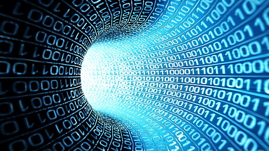 Illustration des binären Codes, Technologie, Blau, digitale Kunst, binär, HD-Hintergrundbild HD wallpaper
