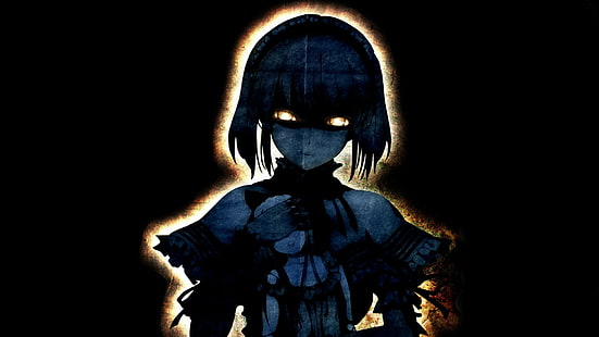 leuchtende Augen, Alice Margatroid, Touhou, Anime, Dark, Anime Girls, HD-Hintergrundbild HD wallpaper